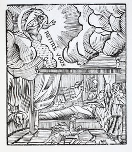 O estado do homem morrendo em pecado mortal de French School