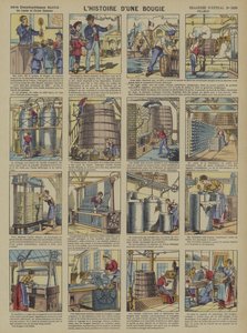 A história de uma vela (cor litho) de French School