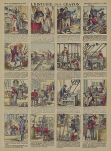 A história de um lápis (cor litho) de French School