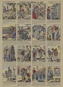 A história de um pedaço de tecido de lã (cor litho) de French School