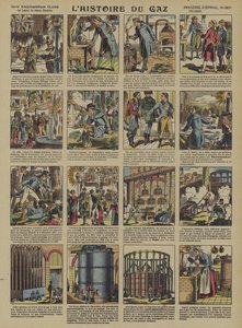 A história do gás (cor litho) de French School