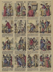 A história da impressão (litografia a cores) de French School