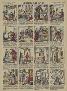 A história do vapor (cor litho) de French School