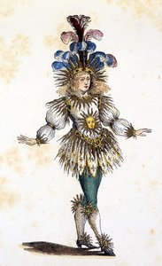 O rei do sol em traje de teatro. Sd. Século XVIII de French School