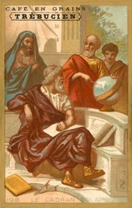 O relógio de sol (chromolitho) de French School