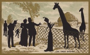As três girafas (chromolitho) de French School