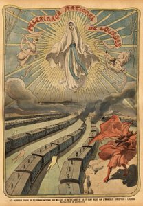 Os comboios com destino ao pelourinho nacional de Lourdes são saudados pela figura de Maria de French School