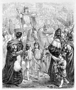 O triunfo de Constantino (imperador romano) - na "História dos Papas". de French School