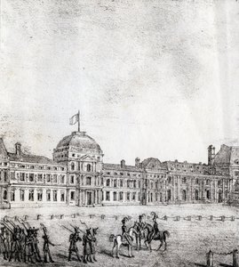 Os tuilerias - "Alfabeto Pitoresco des Monumens de Paris" c.1840 (gravura) de French School
