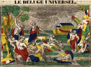 A inundação universal, imagem epinal do século XIX de French School