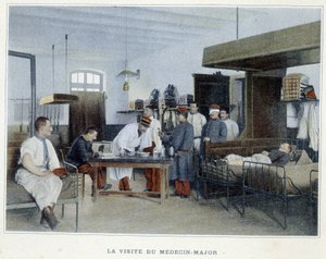 A visita do médico major - em "Album militaire" - infantaria: serviço interno de French School