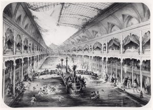 O ginásio de água dos Champs-Elysées em Paris, 1847 de French School