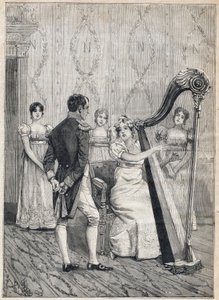Teatro de la Porte Saint Martin onde é representada uma peça de teatro intitulada "Napoleão", em " Le Petit Parisien" em 17/12/1893 (gravura) de French School