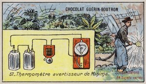 Termómetro com alarme de temperatura mínima (chromolitho) de French School