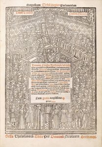 Página de rosto mostrando o Parlamento de Toulouse, 1515 de French School