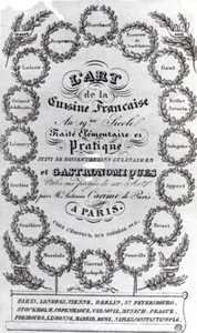 Página de título para LArt de la Cuisine Francaise vol. III por Antonin Careme, publicado em 1834 (papel impresso) de French School