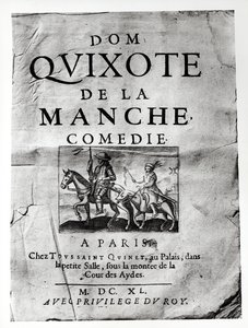 Página de título de Dom Quixote de La Mancha Comedie por Guerin de Bouscal, 1640 de French School