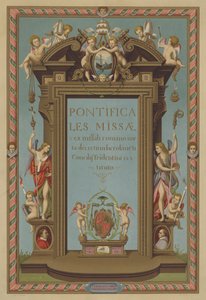 Página de rosto do Missal Pontifical (cromolitografia) de French School
