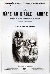 Página de rosto da The Devils Pool, de George Sand, ilustrada por Tony Johannot, 1851 de French School