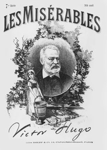 Título da primeira edição de &39;Les Miserables&39; de Victor Hugo (1802-85) de French School