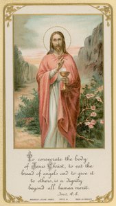 Consagrar o corpo de Jesus Cristo, comer o pão dos anjos e dá-lo aos outros é uma dignidade além de todo mérito humano. de French School