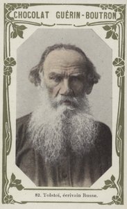 Tolstoi, escritor russo (foto colorida) de French School