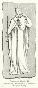 Túmulo de Clotaire II (gravura) de French School