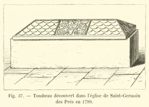 Túmulo descoberto na igreja de Saint-Germain des Pres em 1799 de French School