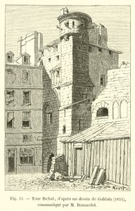 Tour Bichat, depois de um desenho de Goblain, 1824, comunicado por M. Bonnardot de French School