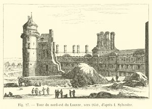 Tour do nordeste do Louvre, por volta de 1650, Sylvester dapres de French School