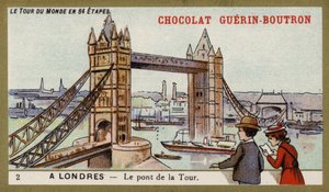 Tower Bridge, Londres (chromolitho) de French School