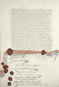 Tratado de Westphalia, assinado em Munster, 24 de outubro de 1648 (ver 211403) de French School