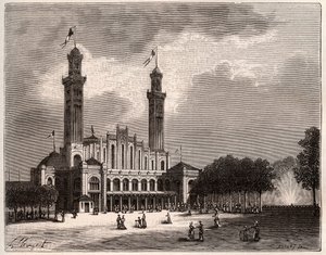 Trocadero a Paris - gravura em "La France illustree: geographie, histoire, administration statistique" de V.A. Malt-Brown. 1884 de French School