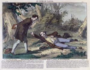 Troppmann envenena Jean Kinck na floresta de Wattwiller, 1869 de French School