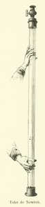 Tubo de Isaac Newton (gravura) de French School