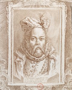 Tycho Brahe (1546-1601), ilustração de History of Mathematicians por Alexandre Saverien (1720-1805), publicado em Paris, 1766 de French School