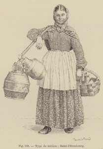 Tipo de laticínio; São Petersburgo (gravura) de French School