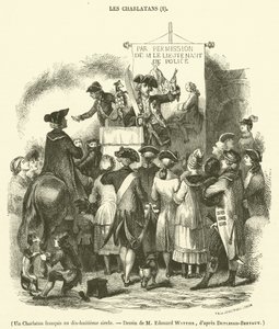 Um charlatão francês no século XVIII (gravura) de French School
