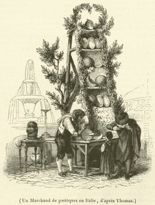 Un Marchand de pasteques en Italie (gravura) de French School
