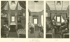 Un Wagon-Lit (gravura) de French School