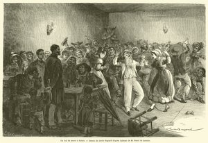 Un bal de noces a Salers (gravura) de French School