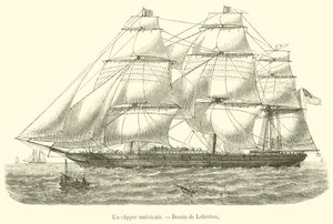 Un clipper americain (gravura) de French School