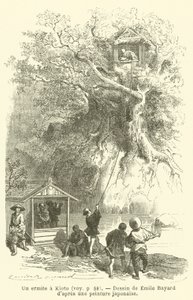 Uma viagem a Quioto (gravura) de French School