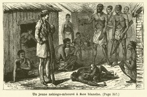 Um jovem nshiego-mbouve de rosto branco (gravura) de French School
