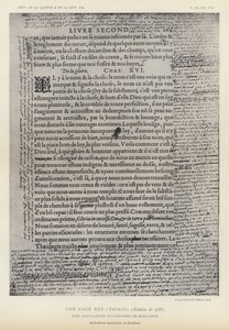 A Page From The Essays, 1588 Edition, With Autograph Annotations By Montaigne (litho) de French School