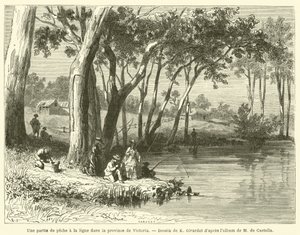 Angling in Victoria (gravura) de French School
