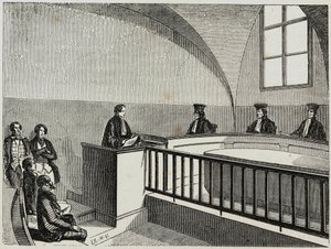 Une estes na Faculdade de Direito de Paris - Gravura em "Tableau-de-Paris" de Edmond Texier 1852 de French School