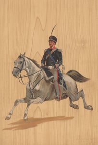 Soldado não identificado a cavalo de French School