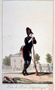 Uniforme: um estudante da Escola Politécnica no século XIX. Estampas do século XIX. Paris, Musee Carnavalet de French School