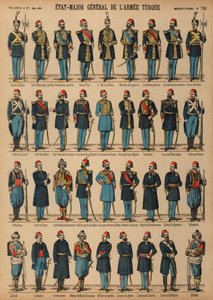 Uniformes do exército turco otomano de French School